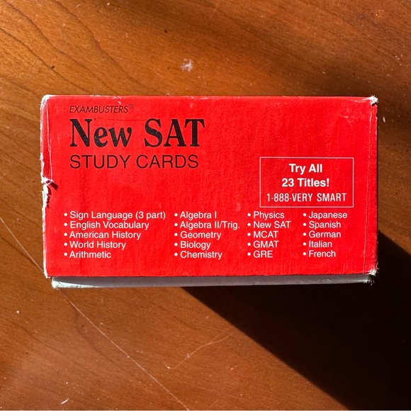 Exambusters New SAT Study Cards - Arithmetic, Algebra I, Geometry and Vocabulary - Picture 6 of 6